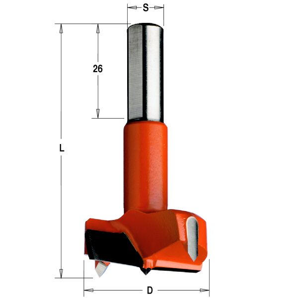 Фото 35x70 Z=2+2 S=10x26 RH сверло чашечное в интернет-магазине ToolHaus.ru