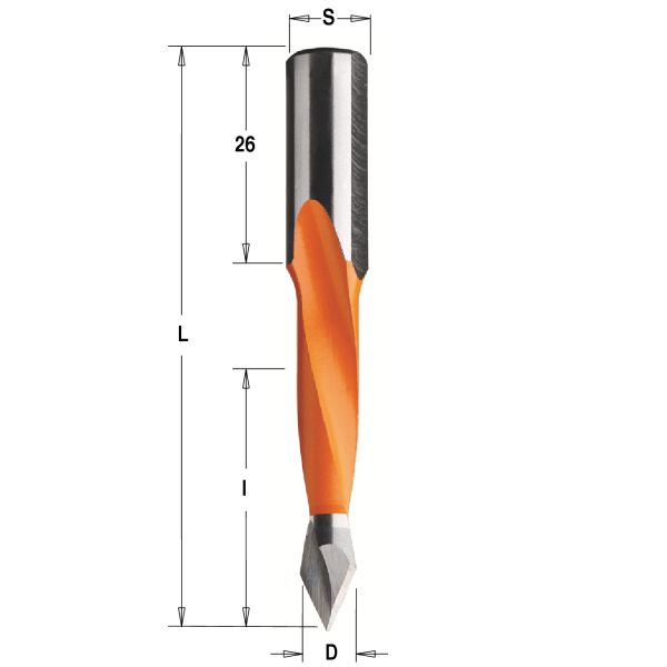 Фото 5x35x70 Z=2 S=10x26 RH Сверло сквозное в интернет-магазине ToolHaus.ru